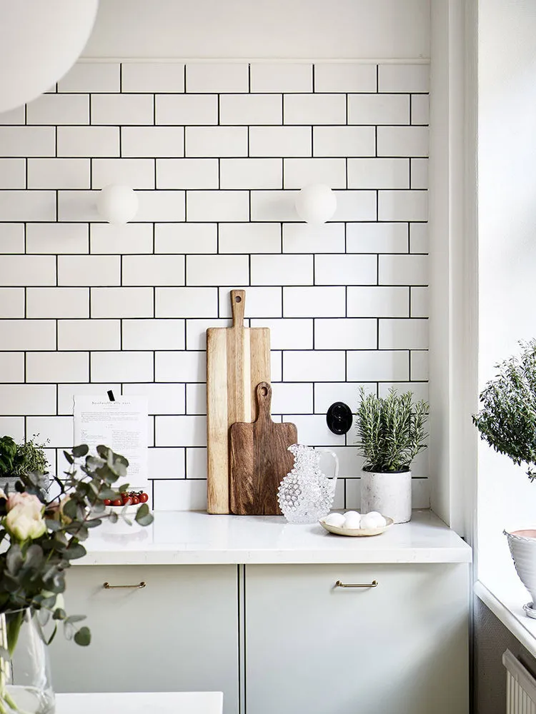 Foto: Cocina y comedor en estilo nórdico, Decoración de interiores, Apartamento, Suecia, Gotemburgo, 2 habitaciones – foto en nuestro sitio web