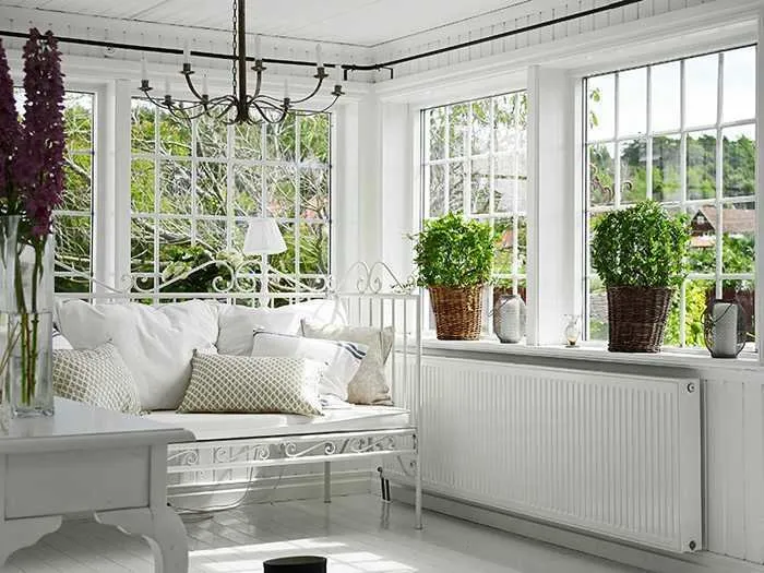 Photo: Living room in Provence and Cottage style, Classic, Scandinavian, House, Sweden, White, Cottage, Beige, House and cottage – photo on our website