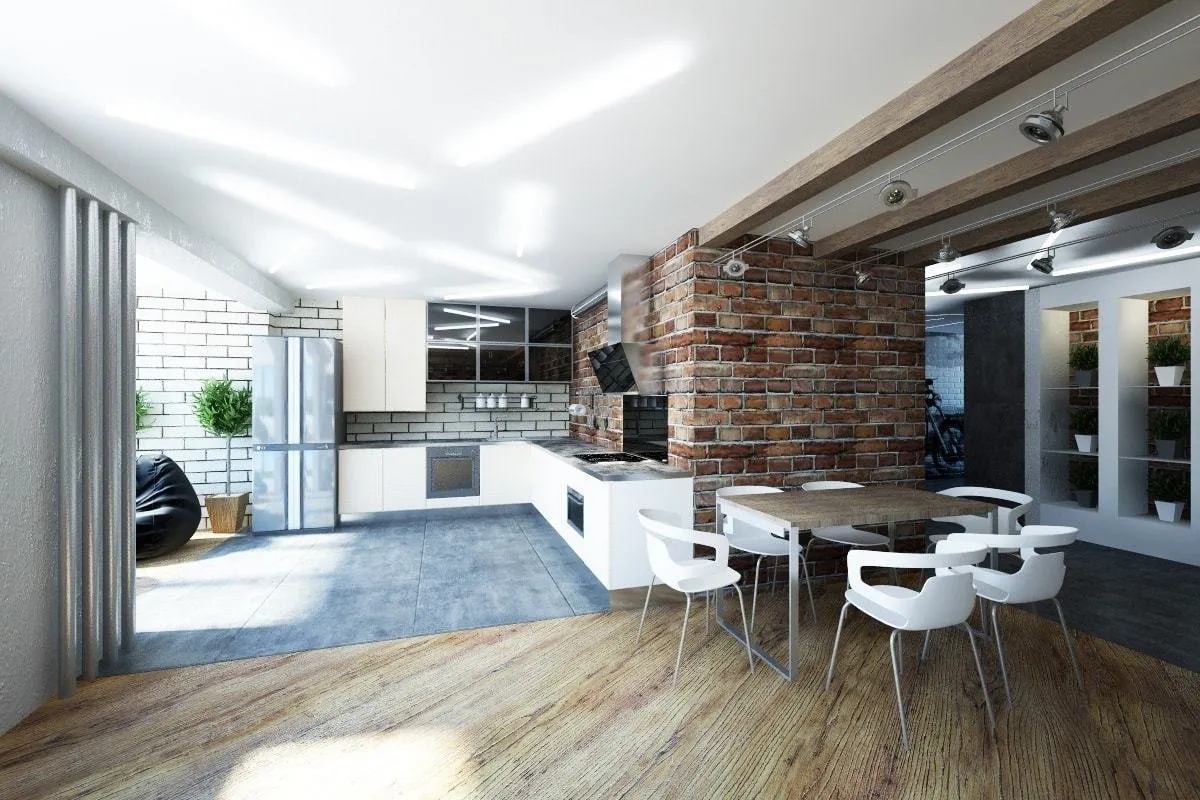 Photo: Kitchen and Dining Room in Loft Style, Tips – photos on our website