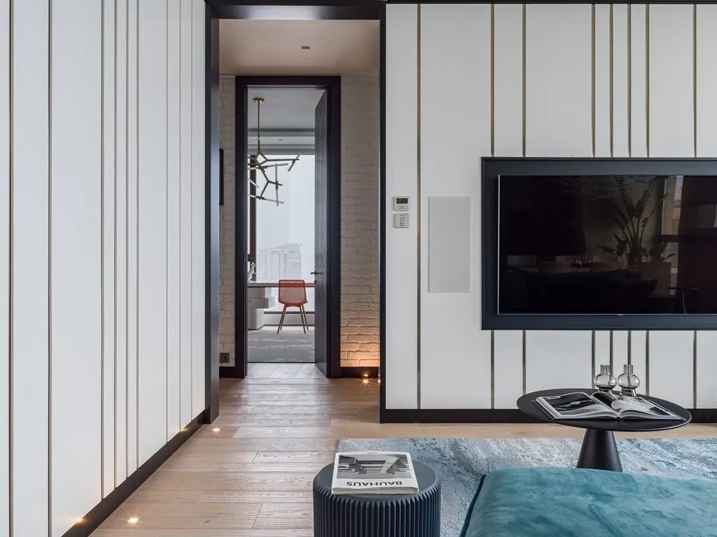 Foto: Sala de estar en estilo moderno, Apartamento, Proyecto de la semana, Moscú, 4 habitaciones o más, Más de 90 metros cuadrados, #proyectosexclusivos, INRE – foto en nuestro sitio web