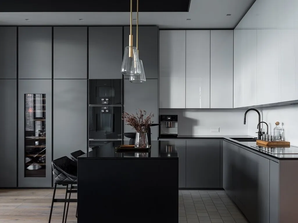 Foto: Cocina y comedor en estilo moderno, Apartamento, Proyecto de la semana, Moscú, 4 habitaciones o más, Más de 90 metros cuadrados, #proyectosexclusivos, INRE – foto en nuestro sitio web