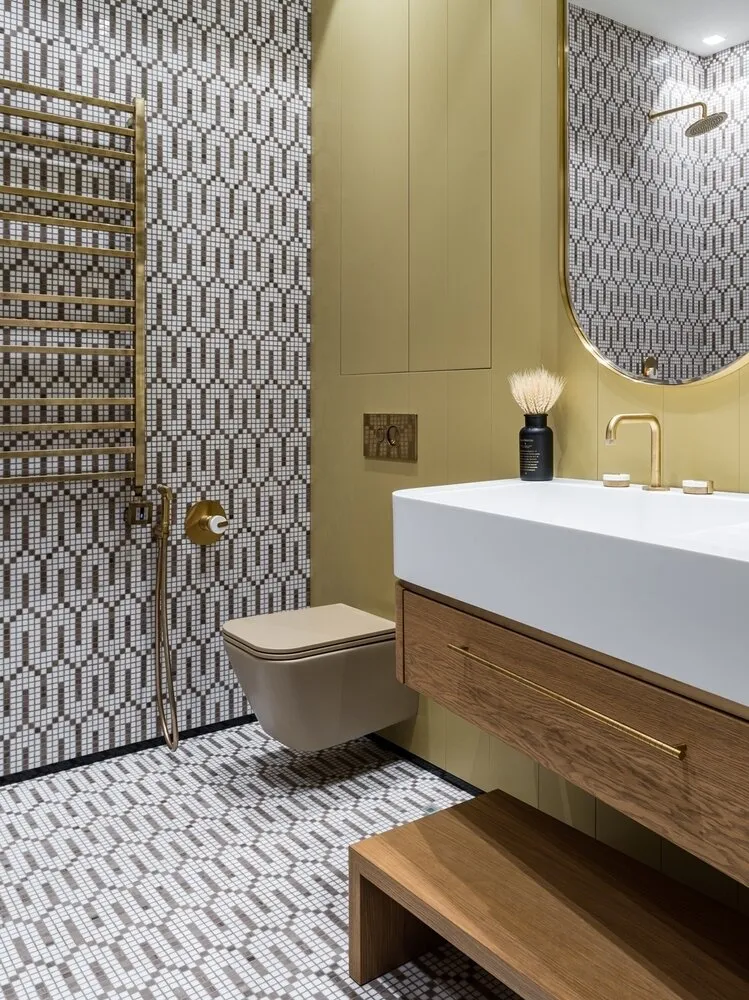 Foto: Baño en estilo moderno, Apartamento, Proyecto de la semana, Moscú, 4 habitaciones o más, Más de 90 metros cuadrados, #proyectosexclusivos, INRE – foto en nuestro sitio web