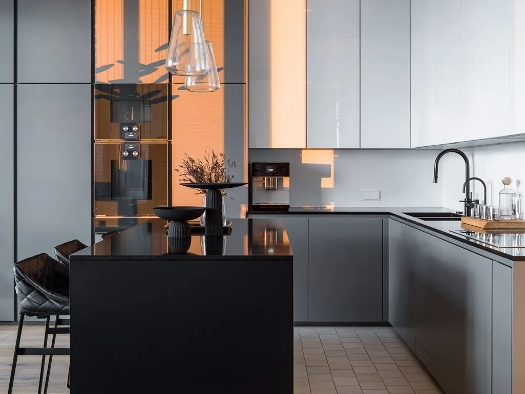 Foto: Cocina y comedor en estilo moderno, Apartamento, Proyecto de la semana, Moscú, 4 habitaciones o más, Más de 90 metros cuadrados, #proyectosexclusivos, INRE – foto en nuestro sitio web