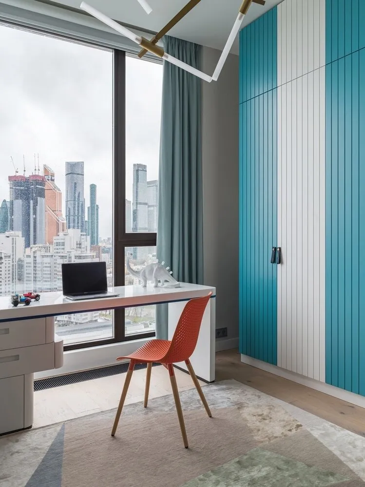 Foto: Habitación infantil en estilo moderno, Apartamento, Proyecto de la semana, Moscú, 4 habitaciones o más, Más de 90 metros cuadrados, #proyectosexclusivos, INRE – foto en nuestro sitio web