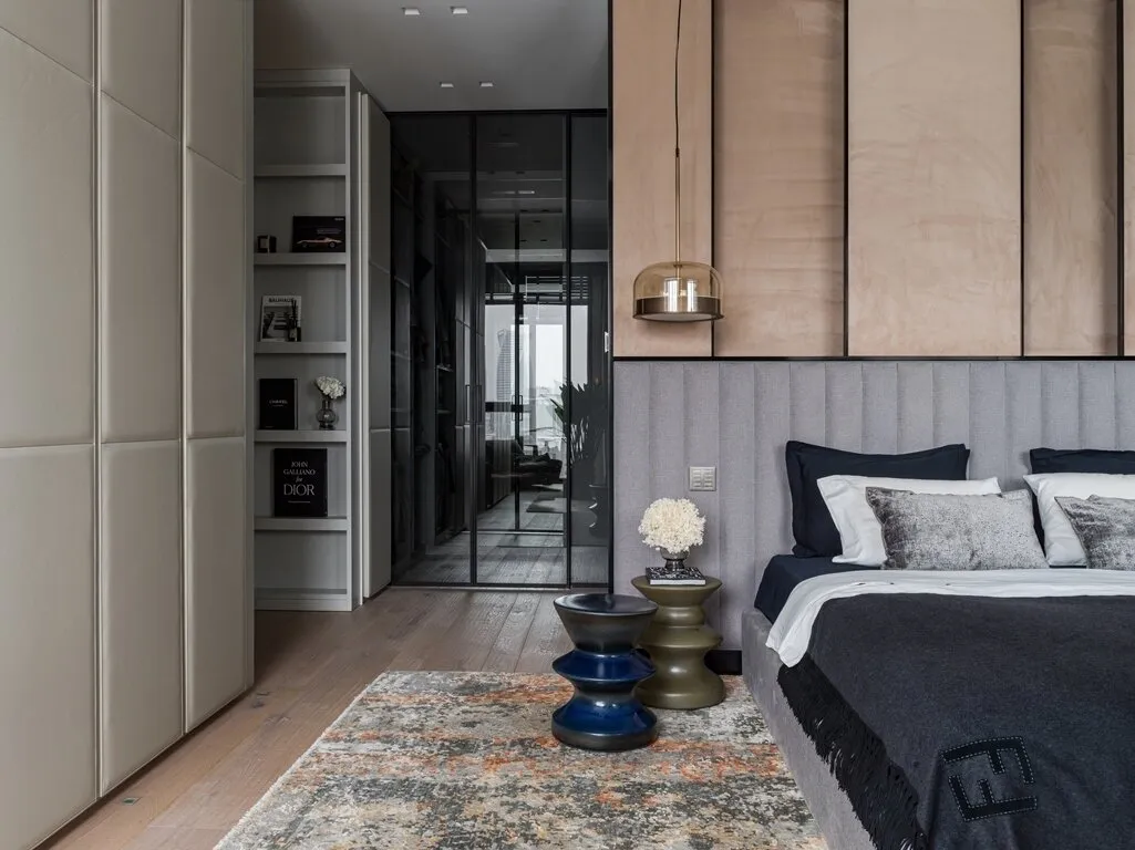 Foto: Habitación principal en estilo moderno, Apartamento, Proyecto de la semana, Moscú, 4 habitaciones o más, Más de 90 metros cuadrados, #proyectosexclusivos, INRE – foto en nuestro sitio web