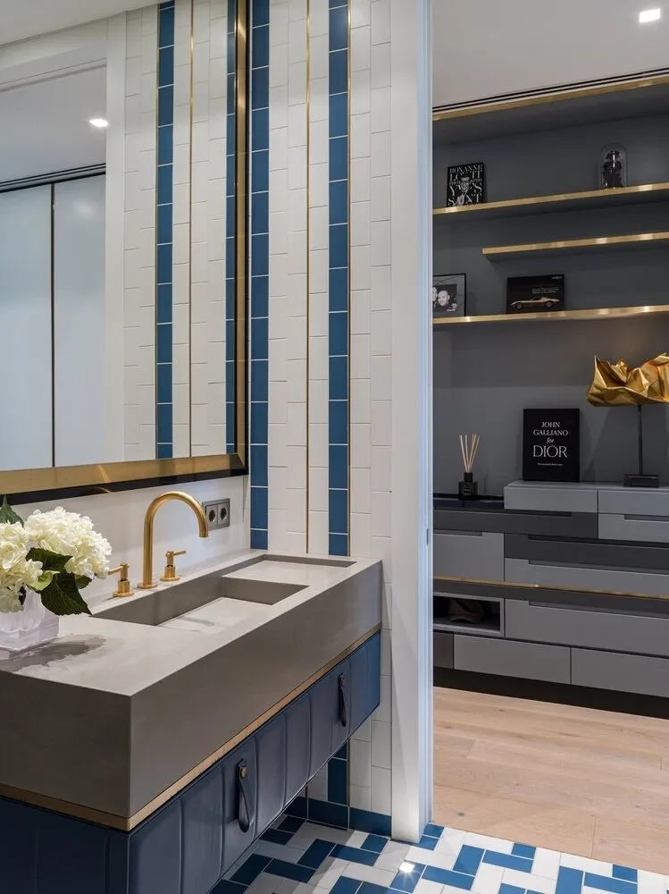 Foto: Baño en estilo moderno, Apartamento, Proyecto de la semana, Moscú, 4 habitaciones o más, Más de 90 metros cuadrados, #proyectosexclusivos, INRE – foto en nuestro sitio web