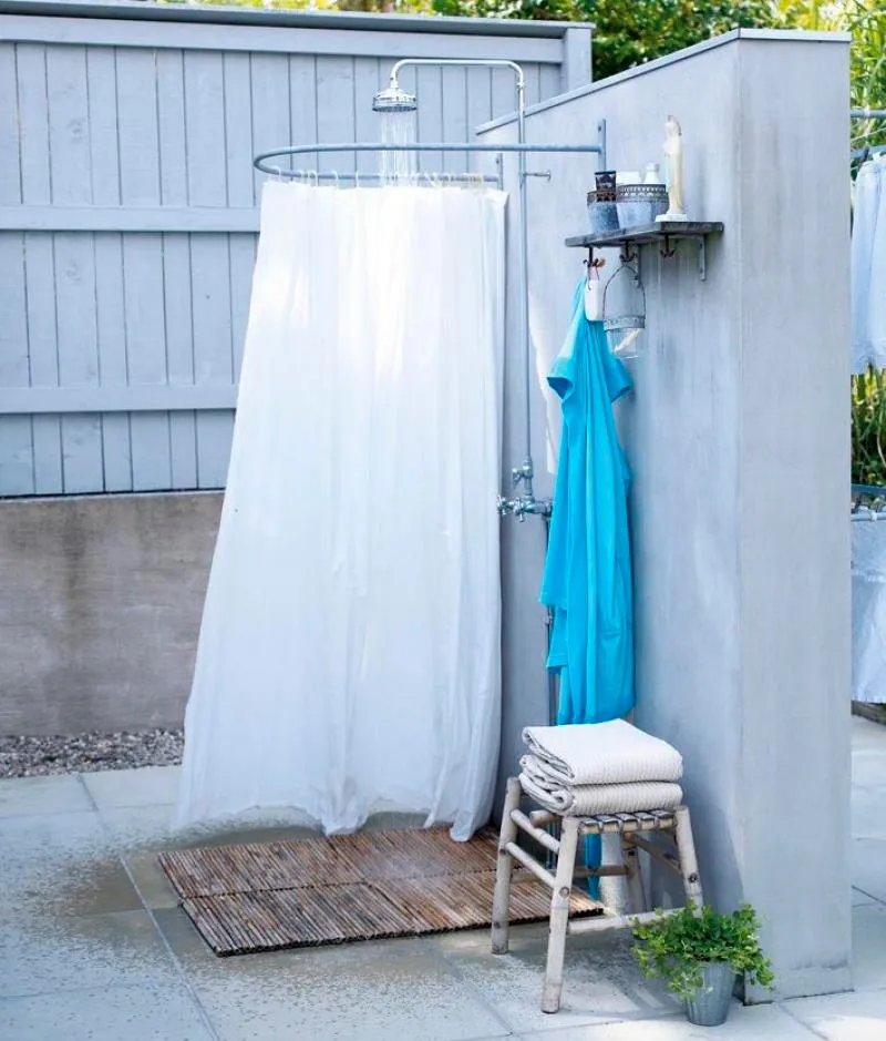 照片：现代风格，建议，Leroy Merlin，夏季淋浴，院子里的淋浴——我们网站上的照片