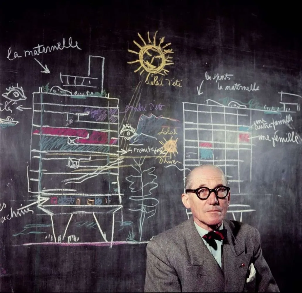 勒·柯布西耶和他的‘阳光城市’（La ville radieuse）——一个宏伟但未能实现的城市规划项目，基于对称布局、摩天大楼、开放空间、光线和绿色。该项目的一些理念后来被应用于著名的马赛公寓和印度昌迪加尔的城市发展之中。