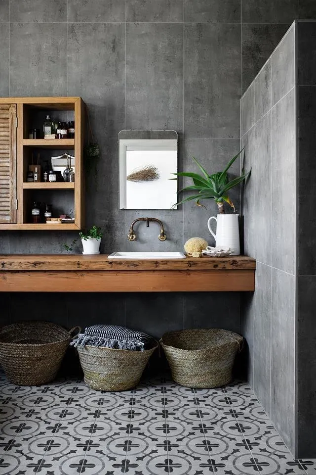 照片：北欧风格浴室、装饰与DIY，房屋，澳大利亚，白色，黑色，如何布置家居——我们网站上的照片