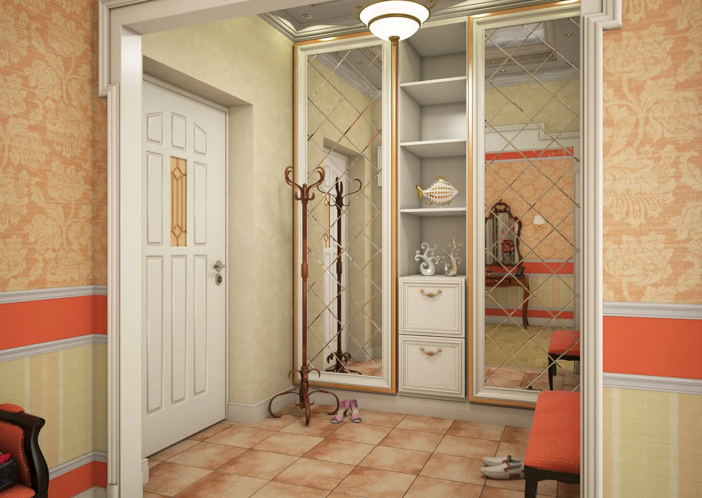 照片：古典风格过道，客厅，衣柜，技巧 – 我们网站上的照片