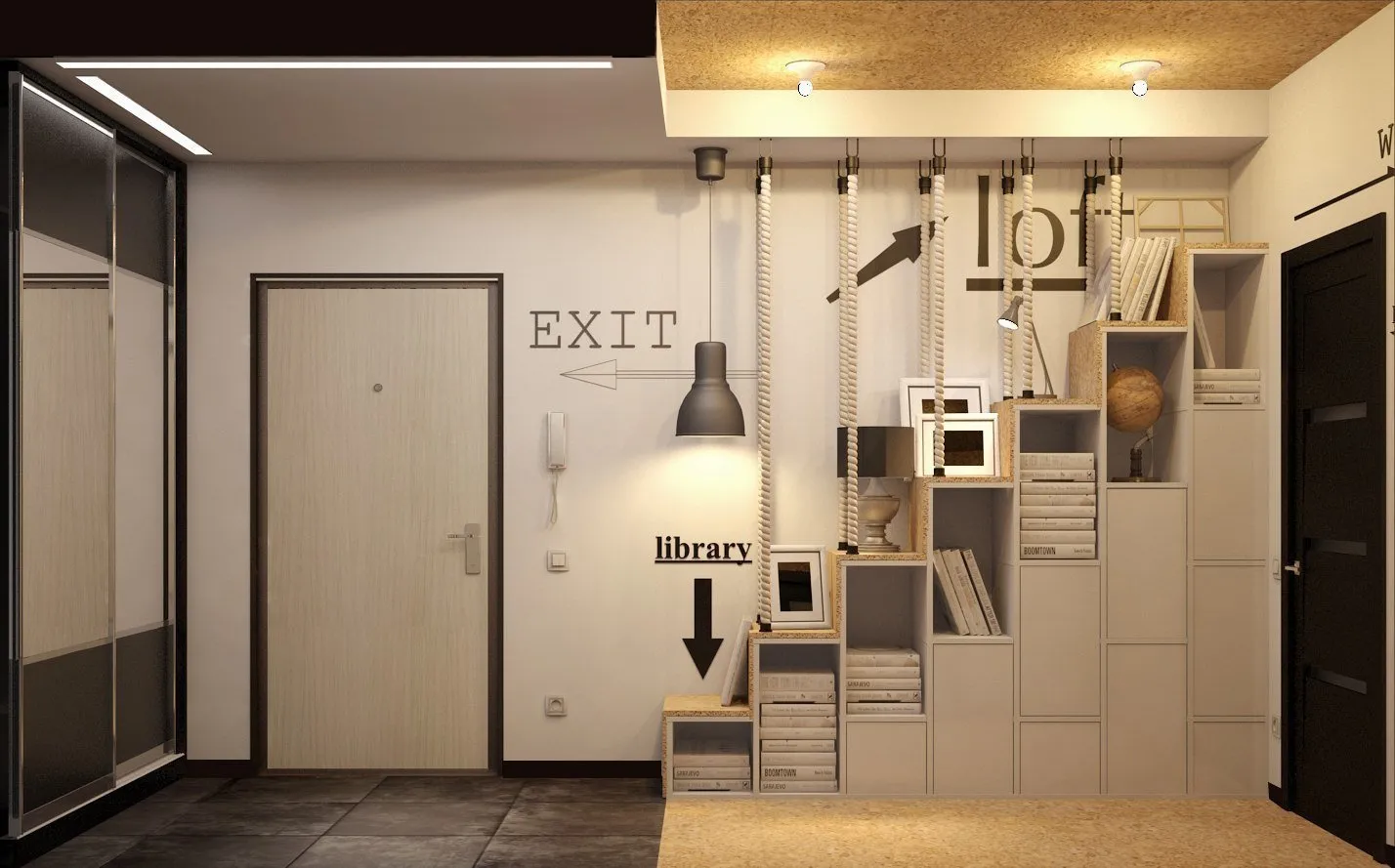 照片：斯堪的纳维亚风格过道，客厅，衣柜，技巧 – 我们网站上的照片