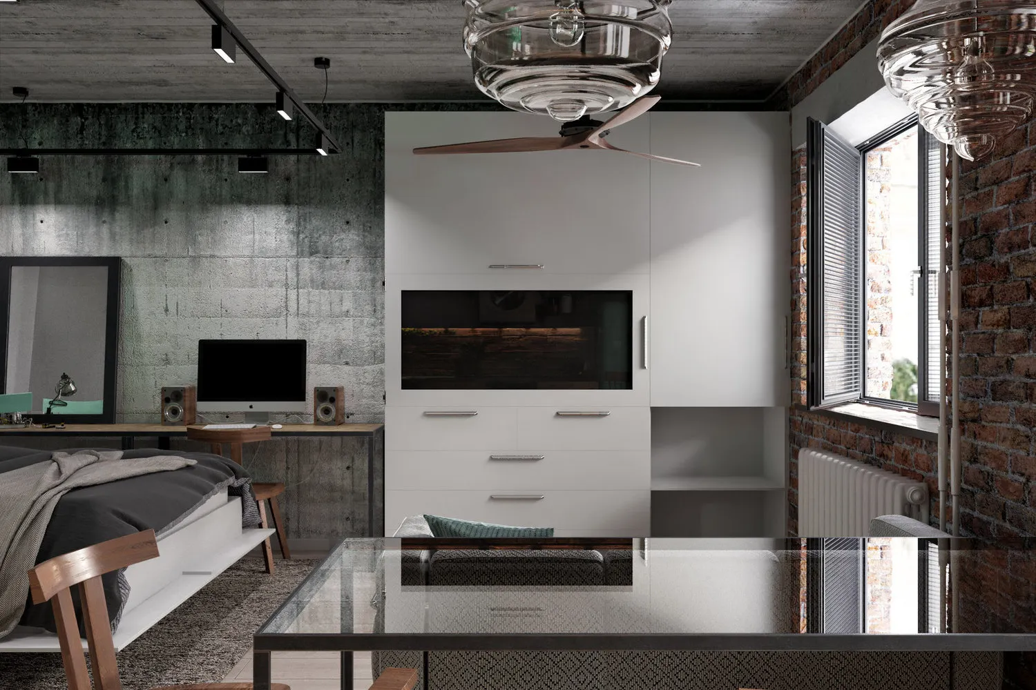 Photo : Cuisine et salle à manger dans un style Loft, Gid, Inessa Teranova, Eugénie Ermolaeva, Roman Plusnin, Bureau «Espace Commun», EEDS DESIGN, Ali Reza Nemati, STUDIO BAZI, Ira Nosova, Maria Puzanova – photo sur notre site