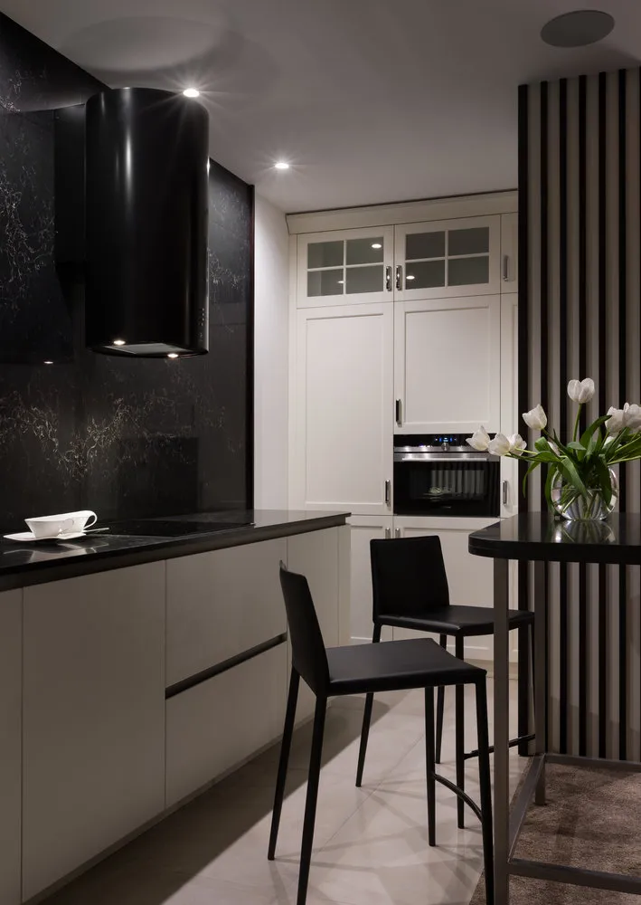 照片：现代风格厨房和餐厅，公寓，每周项目，基辅，3个房间，超过90平方米，维多利亚·维特科夫斯卡娅 - 我们网站上的照片