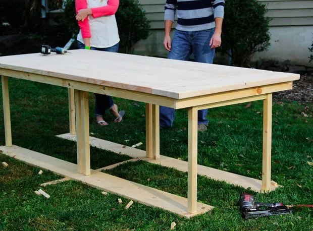 Photo: farmhouse style, DIY, IKEA, IKEA furniture in interior, dining table decor – photo on our website