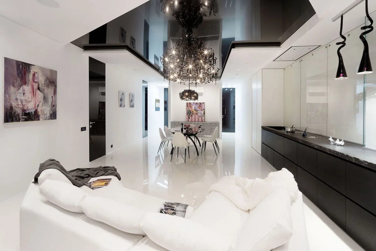 照片：现代风格客厅，技巧 – 我们网站上的照片