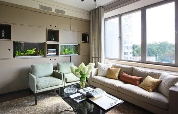 Foto: Wohnzimmer im modernen Stil, Wohnung, Projekt der Woche, Leitfaden, Stalinke – Fotos auf unserer Website