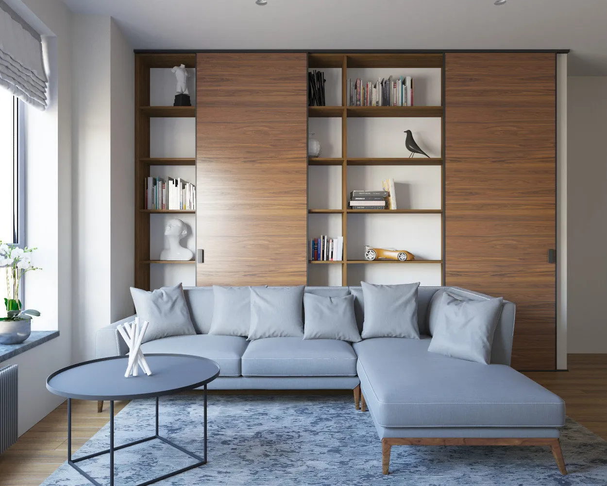 照片：斯堪的纳维亚风格客厅，技巧 – 我们网站上的照片