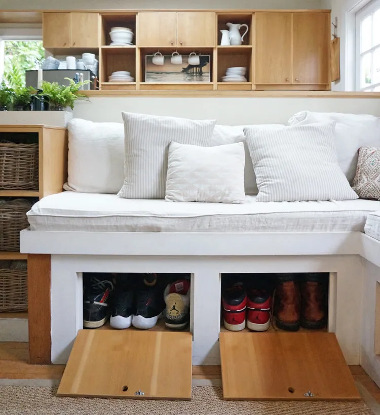 照片：时尚风格，建议，客厅收纳，收纳，鞋子收纳，鞋子收纳创意 – 我们网站上的照片