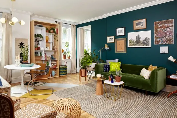 图片：装饰风格客厅、公寓、技巧、Geberit – 网站上的照片