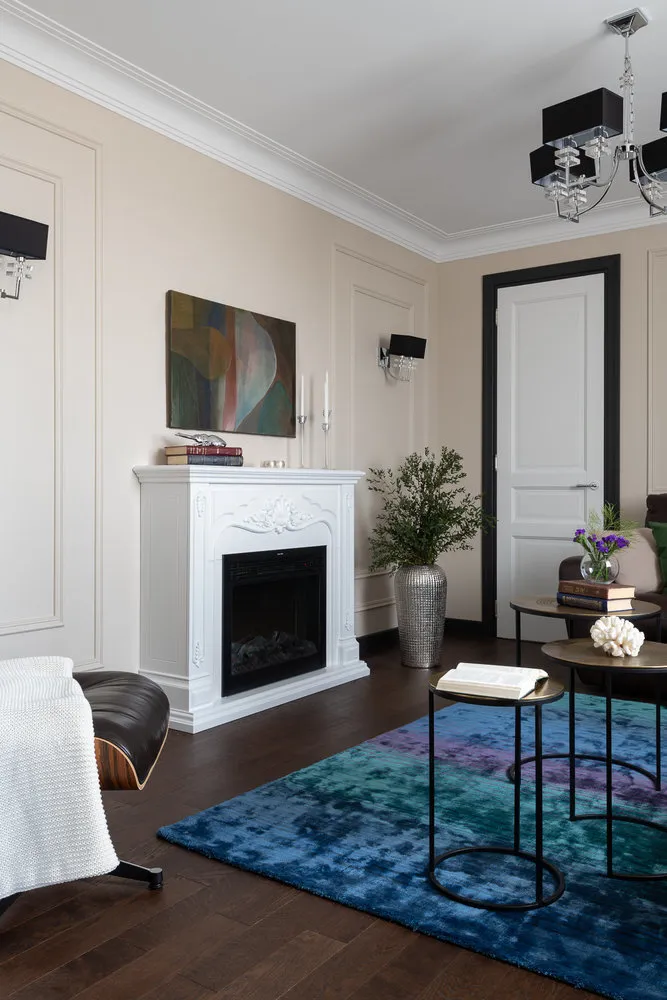 照片:现代风格客厅室内装饰 – 我们网站上的照片