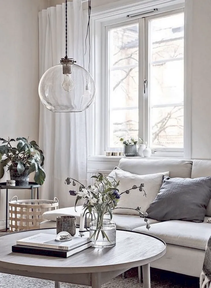 照片：北欧风格客厅，技巧，REHAU – 我们网站上的照片