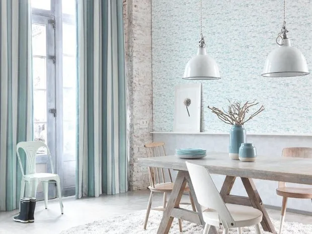 Foto: Cocina y comedor en estilo Escandinavo, Reparación práctica, Pintura mural líquida – foto en nuestro sitio web