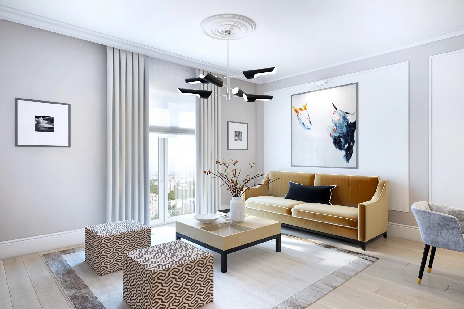 图片：现代风格客厅，技巧，公寓隔音，专业建议，encyclopedia_of_raw_renovation，隔音，奥尔加·杜克文，Domostroy – 网站上的照片