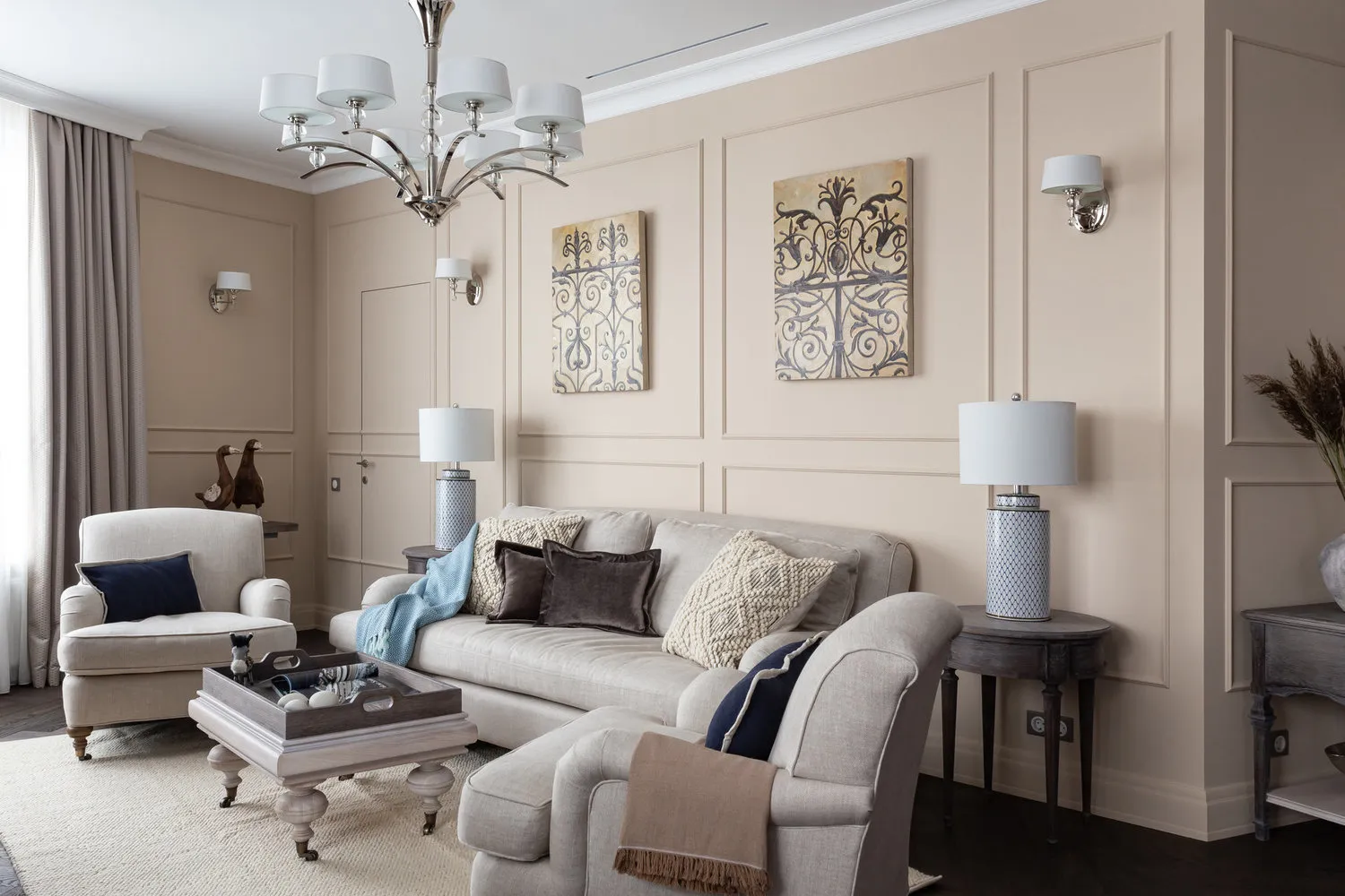 Foto: Wohnzimmer im Stil Eklektik, Tipps, CoolaginDesign, Artem Kulagin, Wanddekoration, Wandpapier oder Farbe – Foto auf unserer Website