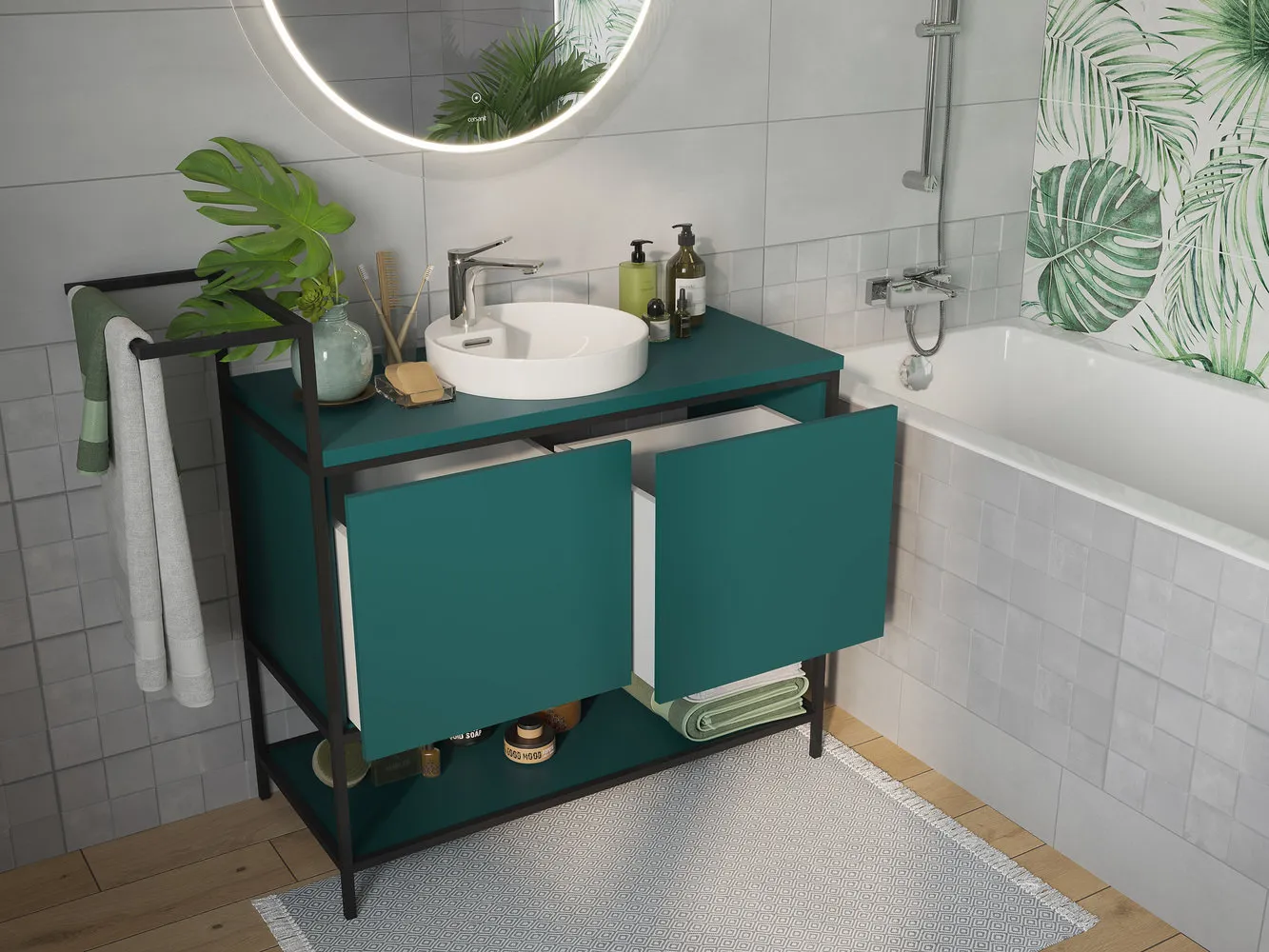 Фото: у стилі, Ванна, Поради, Cersanit, меблі для ванної, підвісні меблі для ванної – фото на нашому сайті