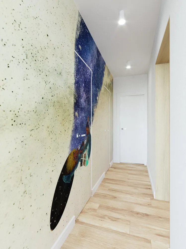 照片：现代风格走廊，公寓，每周项目，克拉斯诺戈尔斯克，板楼，2室，60-90平方米，塔季扬娜·克里金娜，KPD-4570 – 我们网站上的照片