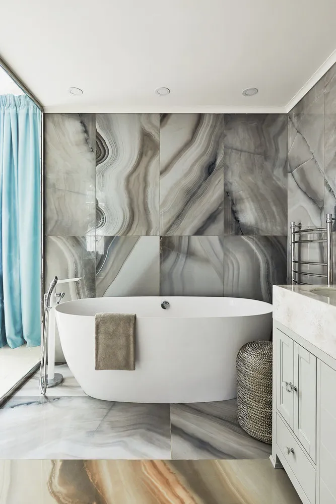 照片：现代风格浴室，建议，娜佳·卡佩尔，装修时应注意的事项，装修的关键阶段 – 我们网站上的照片