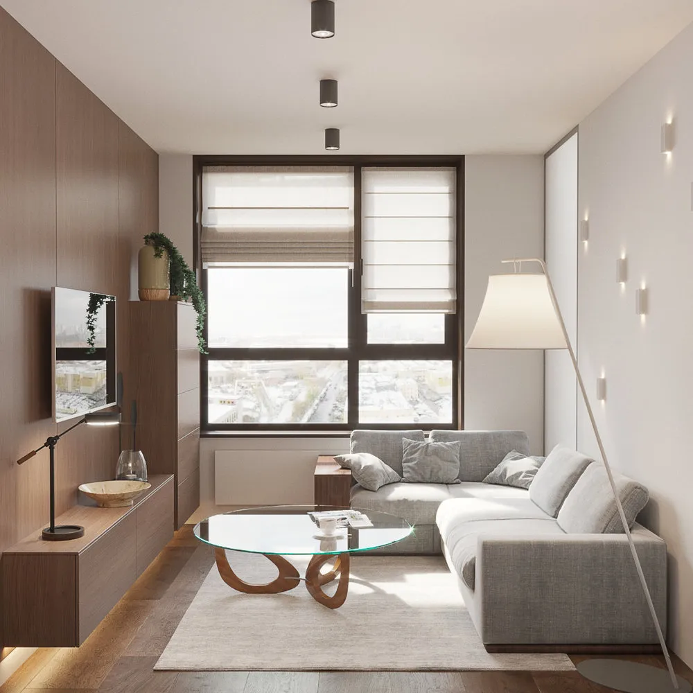 照片：现代风格客厅，实践中的维修，「维修点」，德米特里·库尔科夫 - 我们网站上的照片