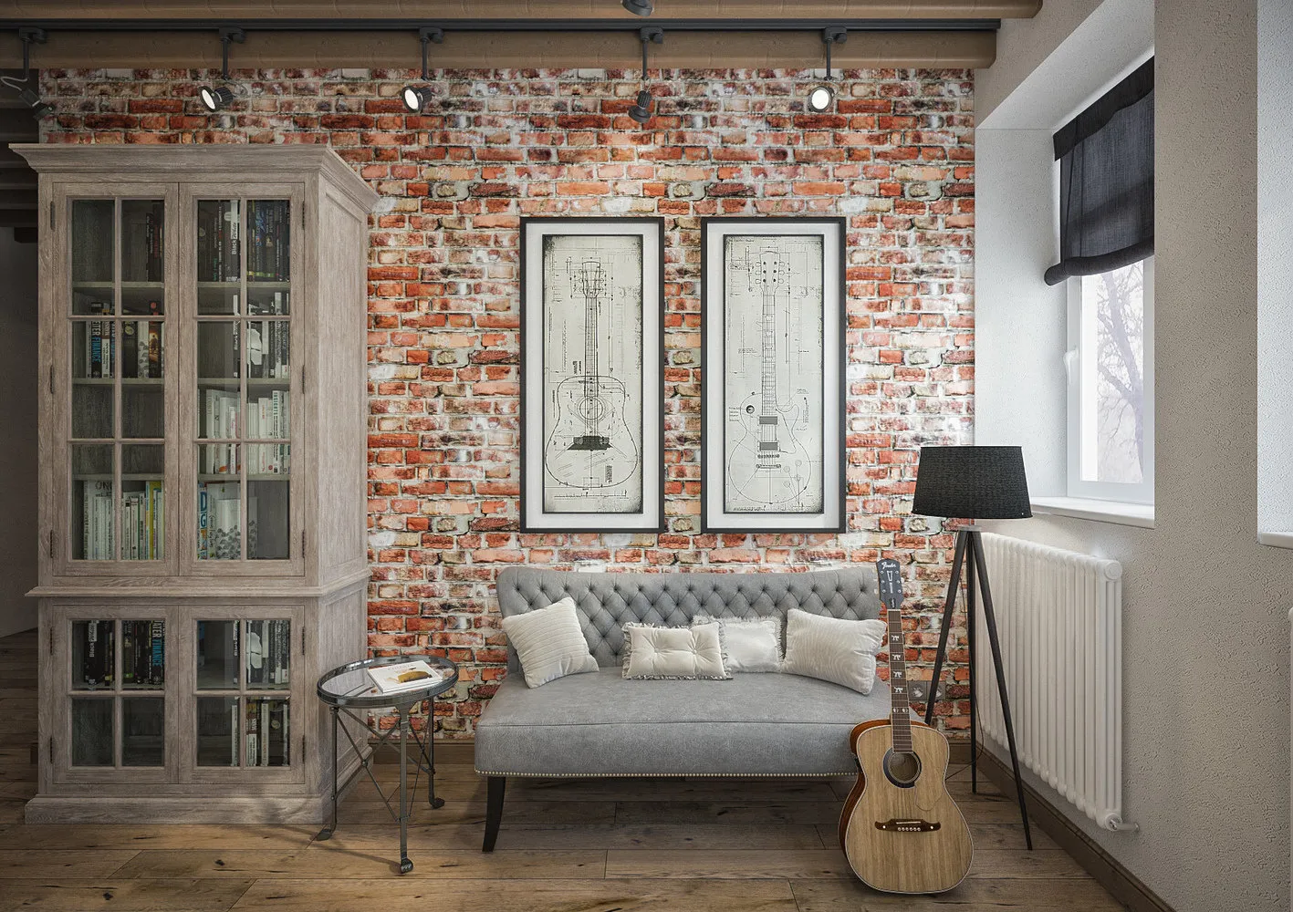 照片：混搭风格客厅，实践中的维修，「维修点」，德米特里·库尔科夫 - 我们网站上的照片