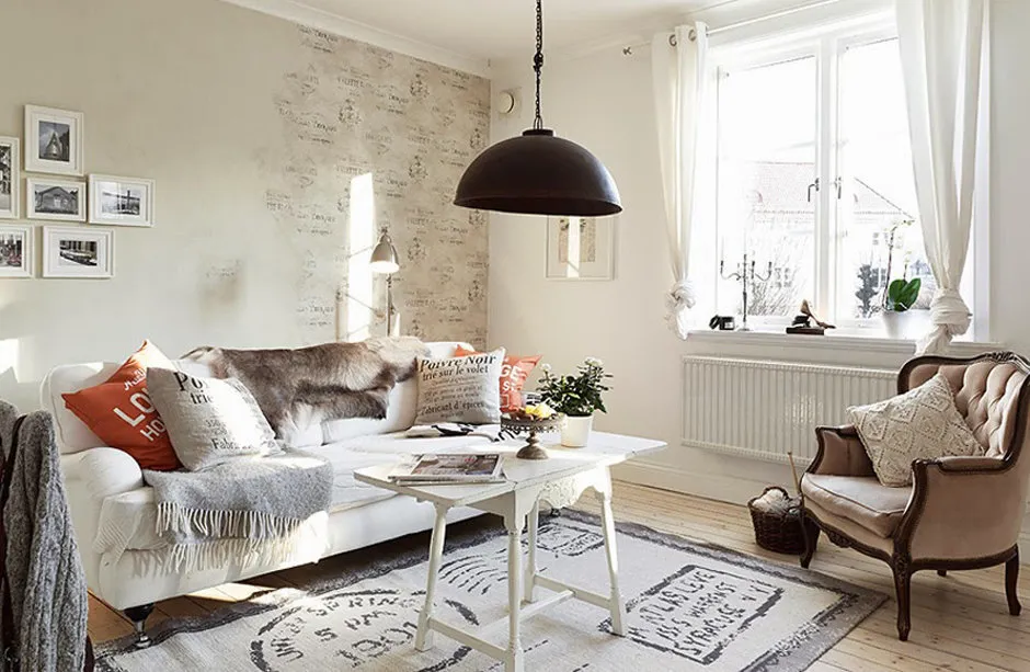 照片:北欧风格客厅,技巧 - 我们网站上的照片