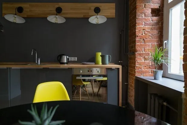 照片:工业风格厨房和餐厅,技巧 - 我们网站上的照片