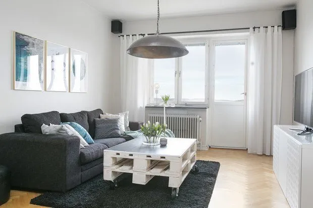 照片:现代风格客厅,技巧 - 我们网站上的照片