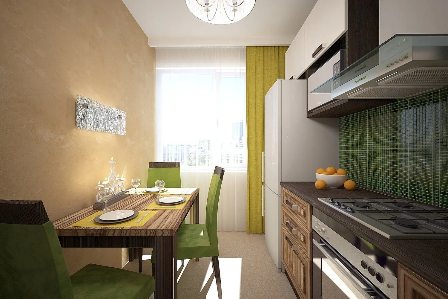 图片:现代厨房和餐厅,室内装饰,技巧,达丽亚·米哈伊洛娃 – 我们网站上的照片