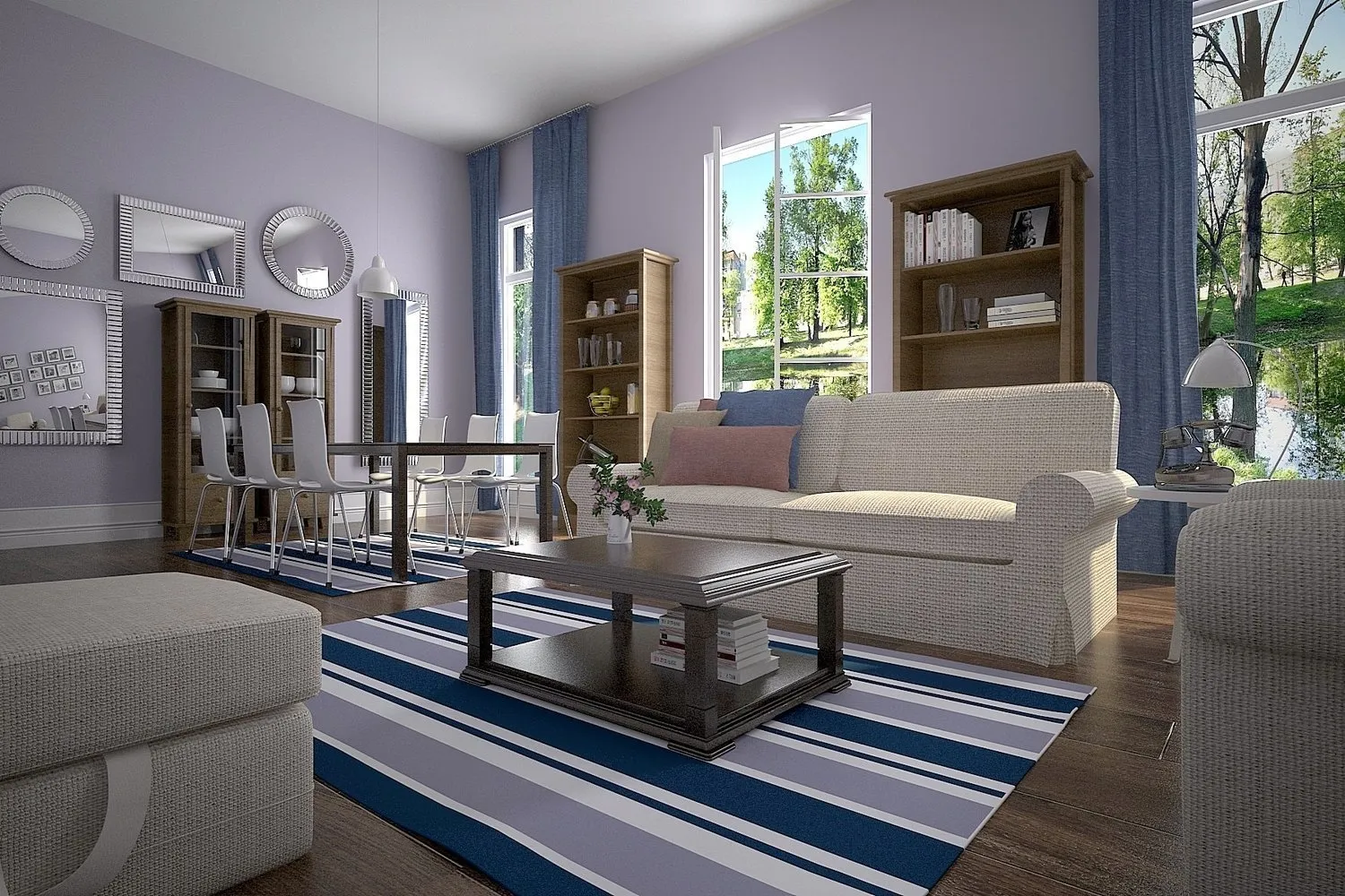 图片:现代客厅,室内装饰,技巧,达丽亚·米哈伊洛娃 – 我们网站上的照片