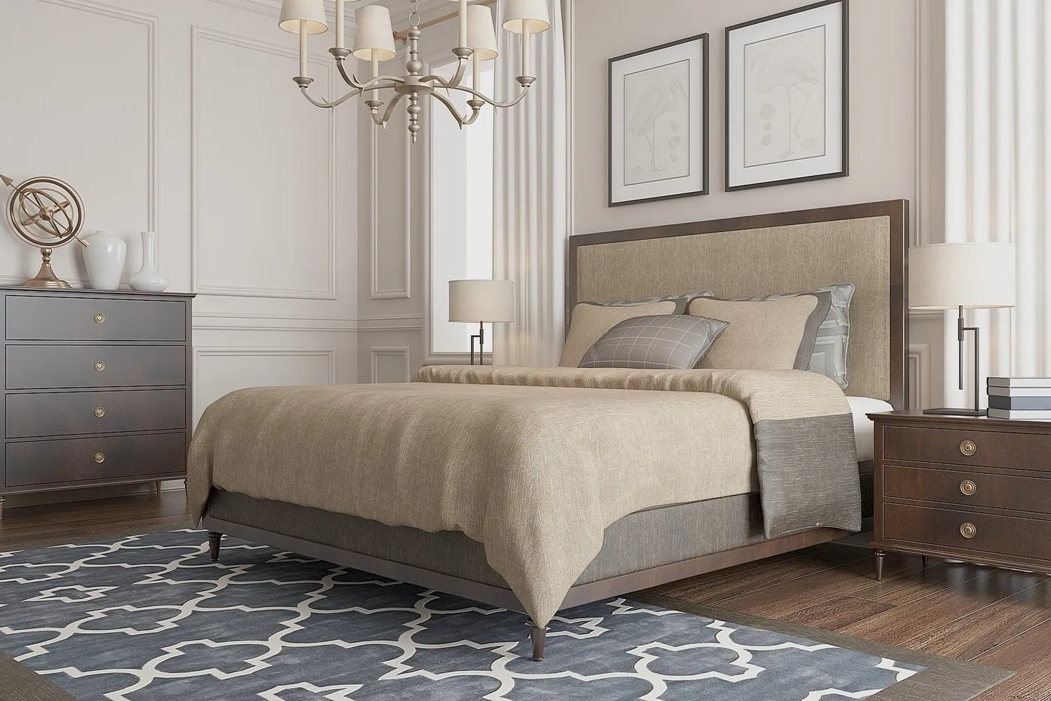 图片:古典卧室,室内装饰,技巧,达丽亚·米哈伊洛娃 – 我们网站上的照片