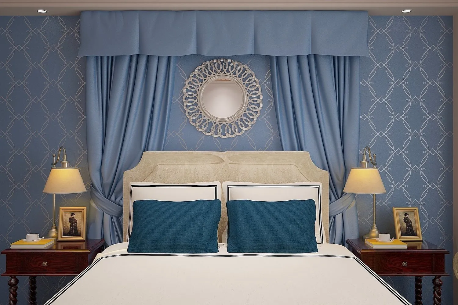 图片:古典卧室,室内装饰,技巧,达丽亚·米哈伊洛娃 – 我们网站上的照片