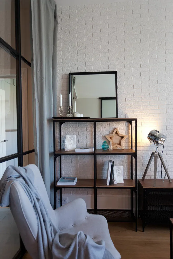 照片：阁楼风格客厅，北欧，公寓，每周项目，莫斯科，斯大林时代，2间房，40-60平方米，安娜·苏哈亚 – 我们网站上的照片