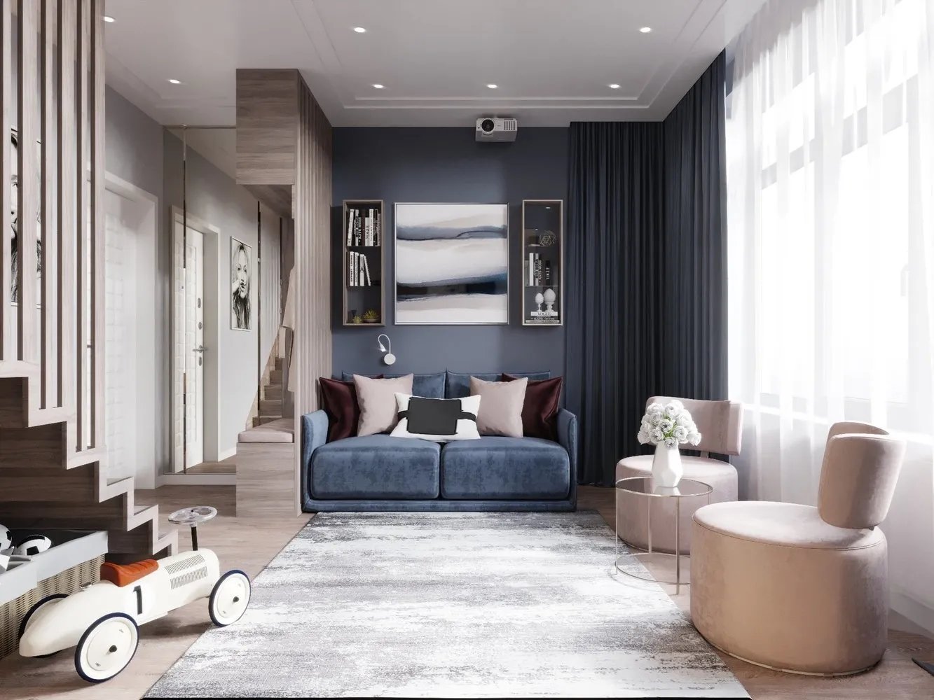 Photo: Living Room in Scandinavian Style, Tips, Renovation in Practice, Decoration Encyclopedia, Ruslan Prosvirin, PROSVIRIN DESIGN STUDIO – photo on our website