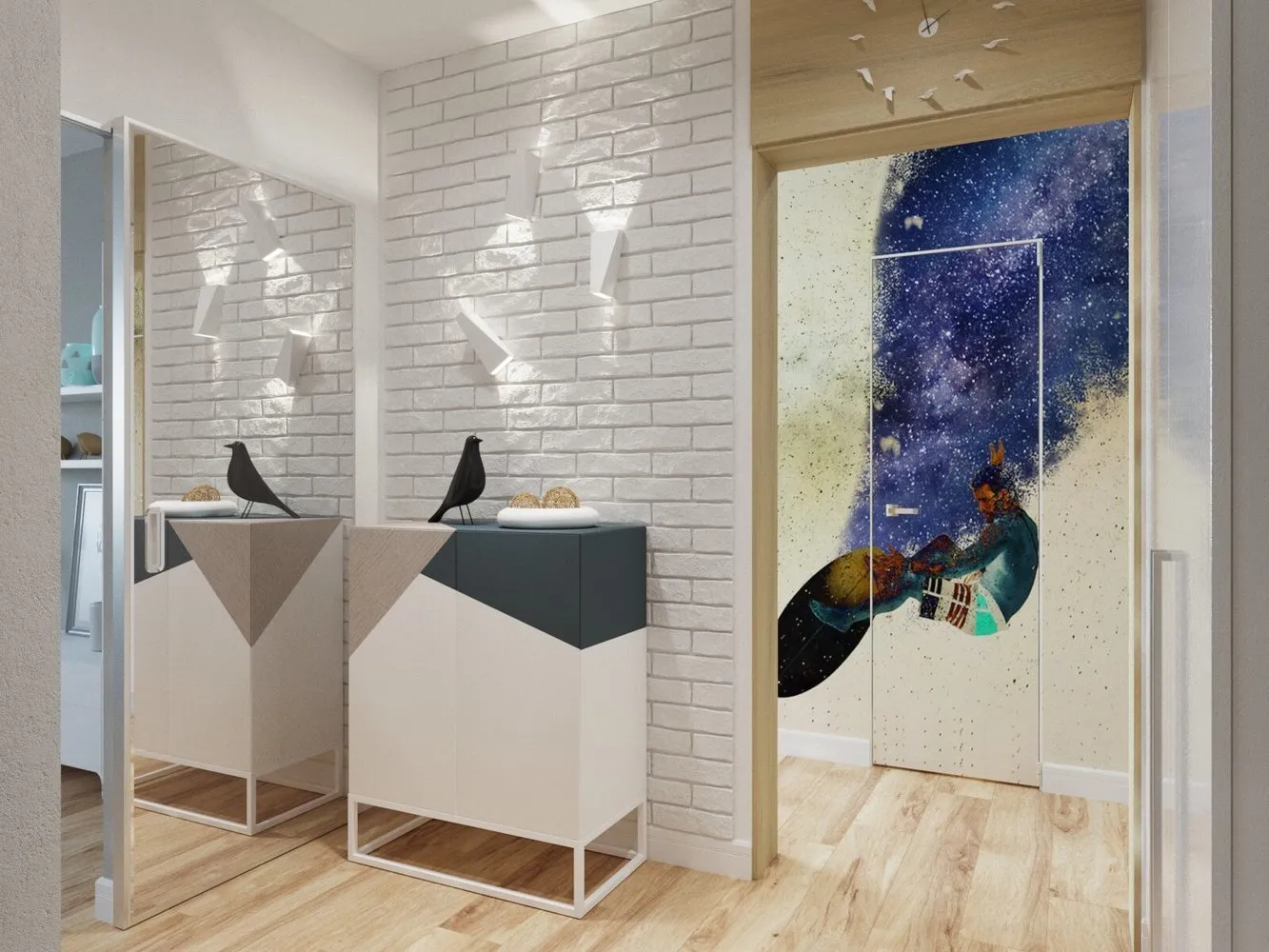 照片：莫斯科现代风格入口大厅，公寓，每周项目，Eco，Krasnogorsk，板式住宅，2室，60-90平方米，Tatiana Krygina，KPD-4570 – 网站上的照片