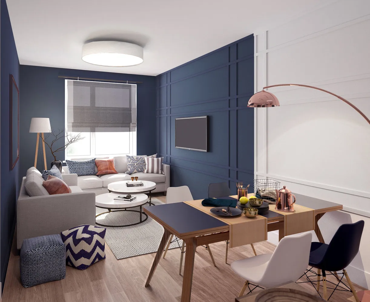 Фотография: Гостиная в стиле Скандинавский, Квартира, Проект недели, Санкт-Петербург, 4 и больше, Более 90 метров, Монолитно-кирпичный, Маша Гудукина, ЖК «Коломяги Эко» – фото на нашем сайте