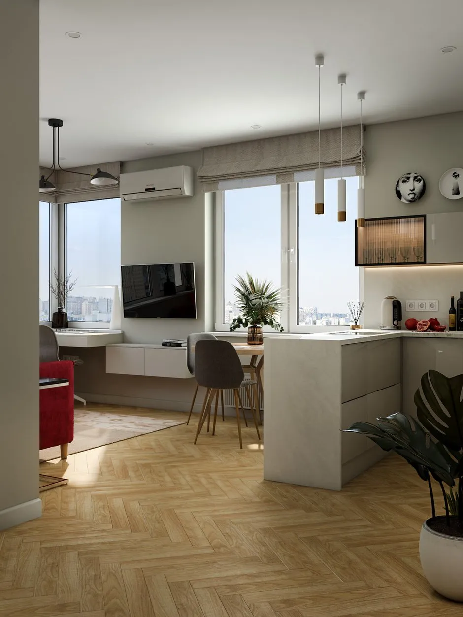 Foto: Cocina y comedor en estilo moderno – foto en nuestro sitio web