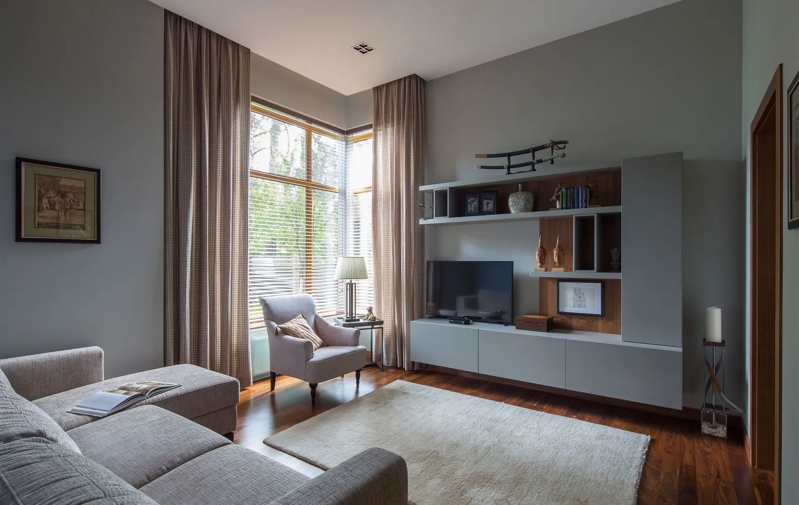 Photo: Living Room in Style Modern, House, Weekly Project, House and Dacha, Floor Covering, Moscow Region, Svetlana Gerasimova – Photo on Our Site