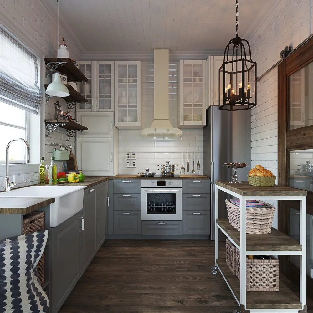 照片：普罗旺斯和乡村风格厨房与餐厅，房屋，每周项目，房屋与小屋，叶卡捷琳堡，Julia Kalemie，4室或更多，超过90平方米 – 网站上的照片