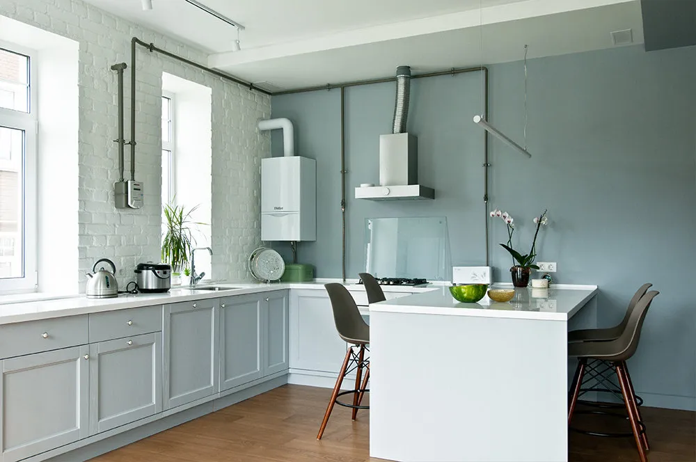 照片：现代风格厨房与餐厅，洛可可风格，每周项目，莫斯科地区，ART|CLUB，联排别墅，Yana Strakhova，4室或更多，超过90平方米 – 网站上的照片