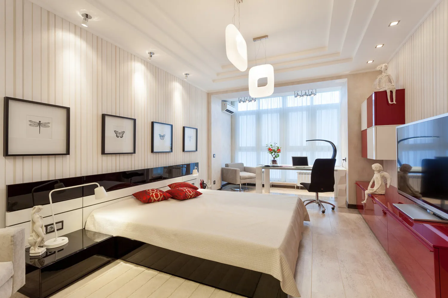 照片:现代风格卧室,技巧 – 我们网站上的照片