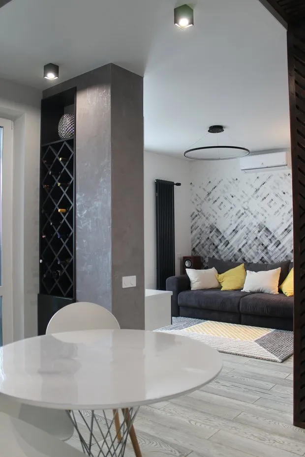 照片:现代风格厨房和餐厅,公寓,工作室,极简主义,每周项目,Pavel Alexeev,莫斯科地区,单体房屋,40-60平方米,Serpukhov – 我们网站上的照片